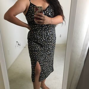 Midi floral slip dress